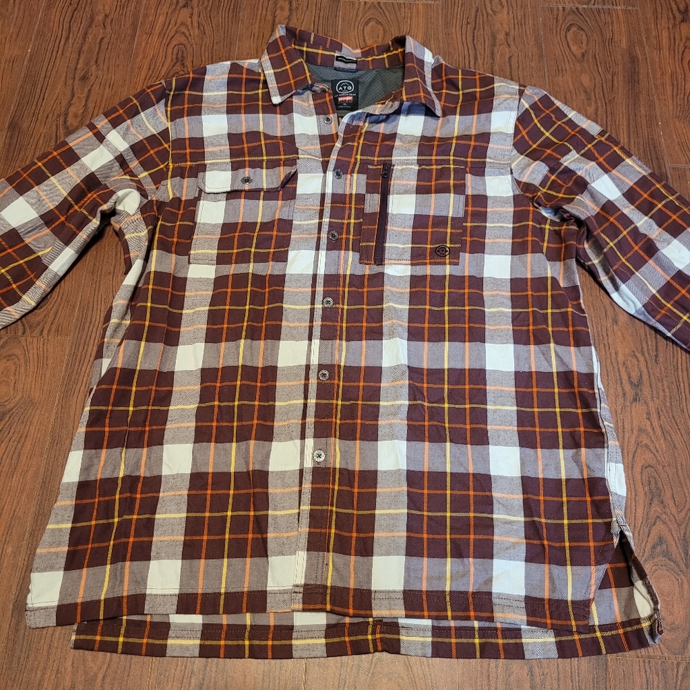 Brown plaid shirt All terrain gear wrangler size xl